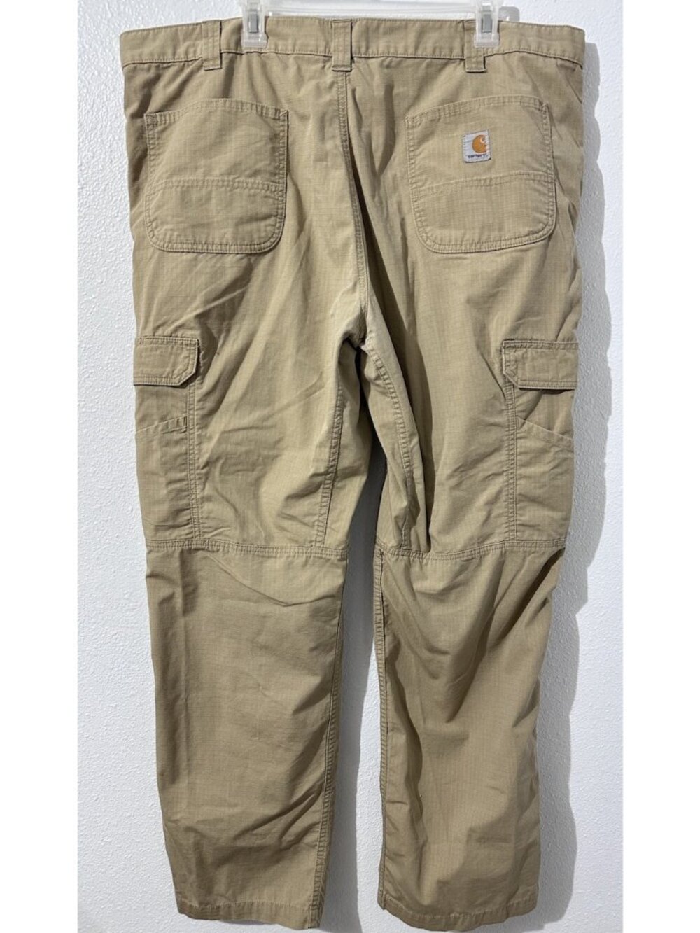 Carhartt Relaxed Fit Mens 42X34 Force Ripstop Cargo Work Pants Beige - Picture 2 of 6